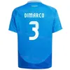 2024-25 Euro Cup 22 Zaniolo Soccer Jersey 8 Jorginho 19 Fratteni 14 Chiesa Donnarumma Retegui Barella Pellegrini Di Lorenzo voetbalshirt Kits Nationaal team Yidali Yidali