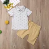 Kleidungssets 6m-5y Kleinkind Kinder Baby Kleidung Kurzarmdrucken Hemd Tops Shorts Pant Bottom 2pcs Set