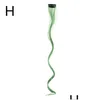 클립 내/on 헤어 익스텐션 컬러 헤어 피스 여성을위한 열 저항성 합성 스트레이트 헤어 피스 MTI-Colors Party 하이라이트 DHJDY