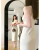 Casual Dresses Women's Slim Bottomming Knit Vest Dress Long Robe For Female Spring Summer Vestidos Demujer