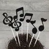 Fiori decorativi da 6 pezzi decorazioni di buon compleanno Music Note Cake Topper Cupcake Musical Decorate Baby