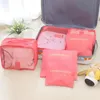 6 Pcs Travel Clothes Storage Bags Set Portable Luggage Organizer Suitcase Pouch Pouch Packing Cube For Shoes Packing Clothes