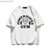 Kvinnors t-shirt sommargym T-shirt 100 Pure Cotton Overdized Herr T-shirt grafisk tryckning Sport plus storlek kvinnor t-shirt fr frakt y240420