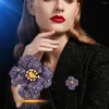 Brosches Classic Heavy Industry Advanced Sense Elegant Luxury Peony Brosch Delicate Fashion Coat Corsage Women's Jewelry