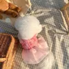 Dog Apparel Summer Rose Sarong Pet Wedding Dress Thin Breathable Cat Clothes Sweet Cute Puppy Maltese Bichon Small