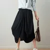 Skirts Fashion Oversized Women Shorts Ethnic Style Elastic Waist Baggy Culottes Irregular A Line Skirt Flowy Lantern