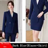 Kvinnors tvåbitar byxor Ladies Offic Work Wear Blazers kostymer med och jackor Coat for Women Professional Pantsuits Byxor Set Autumn