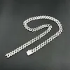 Style hip-hop S925 Vvs en argent sterling VVS Real Moisanite Diamond Miami Cuban Link Chain 19mm Collier Iced Out