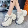 Casual Shoes 2024 Spring Autumn Mesh Printed Platform For Women Diamond Fashionable Sneakers Female Sports Designer Luxury