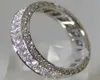 Eternity Promise Band Ring 925 Sterling Silver 3 Rows Pave Diamond Wedding Rings for Women Men Fine Gemstone Jewelry5749445