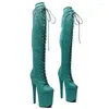 Dance Shoes Fashion Women 20CM/8inches Suede Upper Plating Platform Sexy High Heels Thigh Boots Pole 193