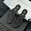 2024 Luxury Designer Women's Slipper Sandals Shoe Slide Summer Fashion Wide Flat Flip-Flops, 2 C Classic Printed Letter Sandaler Storlek 35-42