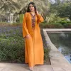 Etniska kläder mode dubai abaya handarbete pärlklänning för kvinnor huva långärmad muslimska klänningar jalabiya vintage lös islamisk