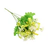 Dekorative Blumen Faux Wildblumen Gänseblümchen künstliche Dekoration Sträucher Blume 6 Seidenbündel Hochzeitsdekorationen für den Empfang