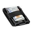 Holders Aluminium Metal RFID Credit Card Holders Mini Carte Portefeuille Carte de crédit Slim Crazy Horse Coue Coue Couper Pobinef