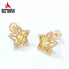 Orecchini per borchie squisite stelle fruit Women 925 Silver Shape Gialla Zirconia Carambola Trend femmina Gioielli fine 2024