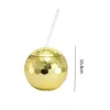 Nouveau 1/3 / 6pcs Flash Disco Ball tasses de bois de queue Unique Bar Décoration Party Pleée Paille de la paille