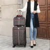 Sets Pu Leather Rolling Luggage Set With Women Cosmetic Bag High Quality Suitcase Classic Travel Case Cabin Size