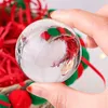 Decoratieve beeldjes 50 mm Crystal Ball gegraveerde 3D Love Heart Glass Sphere Globe Paperweight Wedding Conference Decor Forever VanLine's