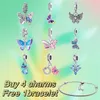 Modeontwerper bedelarmband blauw roze fantoom vlinder vlinder creatieve hangende kralen geschikt voor pandoras armband ketting dames sieraden geschenkdoos groothandel