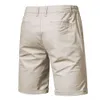 Man Shorts 2021 Nowe lato 100% bawełniany solidny wysokiej jakości swobodny biznes społeczny elastyczna talia mężczyzn 10 kolorów szorty plażowe bieganie koszy