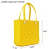 Stora Boggs Beach Bag Summer Eva Beach Basket Women Picnic Tote Bag Holes Waterproof Handbag Pouch Shopping Shopped Bag 240415