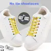 Pièces de chaussures CHOELACES PLATES sans liens Lock Laces élastiques baskets Kids Adult Rapide pour chaussures Bands Rubbers Sports Shoestring