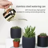 5001000ML Watering Pot Stainless Steel Long Mouth Green Plant Can Golden Kettle Small Gardening Tool 240411