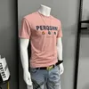 T-shirts masculins brodés de coton imprimé en coton unisexe thes tendance mode homme daliy weet slim fit tops