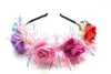 Party Decoration Glow Wreath Flower Headband Adults Light Up LED Headbands Christmas Halloween Luminous Flashing Hairband GIFT