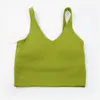 LL Dames Yoga Bra Zomer ingebouwd in borstkussen Sport Schokbestendig Bra Damesgym Mouwloze fitness Yoga Fashion Tanktop Bra