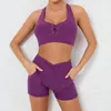 Active Sets Scrunch Gym Shorts Set Push Up Women Sportswear 2 Piece Yoga с карманным спортивным набором кружев