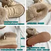 Buty swobodne 2024 Winter Boots Fur Ladies wełna śnieżna, nisko ciętwy, ciepły mężczyzna i kobiety krótkie