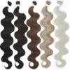 Poules à cheveux d'onde de corps colorés 613 piano blonde naturel synthétique s ombre épaisseur de tissage profond lâche 240410