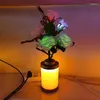 Lâmpadas de mesa Led Small Night Lamp Battery Battery Creative Vaso Bedroom Bedido de Ambiente Romantil Decoração Rosa