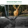 Caméras Caméra de la chasse au panneau solaire 24MP 1296p Tapée de photos Vidéo Mouvement activé IP66 Night Vision Wildlife Monitoring