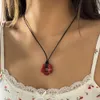 Bloem hanglang wax touw ketting handgemaakte verstelbare meisjes preppy sieraden bulk groothandel eenvoudig