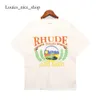 Rhude T-shirt Topkwaliteit 24SS Paarstijl voor Europa America Heren T-shirt Rhude Designer merk Kleding Round Neck Hoge kwaliteit Kort Mouw US Grootte S-XXL 260