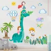 Cartoon dinosaur wall stickers children room wall decoration stickers kindergarten early education center wallpaper self-adhesive removable.