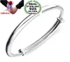 Omhxzj hele sieraden ronde glanzende chaise vrouw kind mode prachtige armbanden 925 sterling zilveren armband verstelbare sz523120530