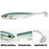 DrFish 56pcs Fishing Soft Plastic Lures Silicone Bait Paddle Tail Shad Worm Swimbaits Freshwater Bass Trout 70mm 80mm 100mm 240407