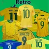 Maglie di calcio Pele classiche retrò Brasile 1957 1960 1970 1991 92 93 94 98 2002 2004 2006 2010 Rivaldo Ronaldinho R.Carlos Kaka Shirts