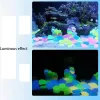 Aquários 100 PCs/Pacote Decoração de jardim Pedras luminosas brilham em seixos decorativos escuros Decoração de tanques de peixes ao ar livre Rochas de seixos aquário