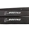 Inhaber Boeing / Airbus Lanyard für Pilot -Lizenz -ID -Inhaber, breiter schwarzer Mini -Plaidstil mit Metall für Flugbesatzungsflieger.
