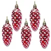 Decorações de Natal Classic Pine Cre Shape Ornament Ornament colorful Glitter Ornamentos para a cena da festa de férias de decoração de árvores