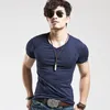 Men's Suits B4928 Short Sleeved Men T-Shirt Black Tights Man T-Shirts Fitness For Male Clothes