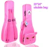 Cases Portable 23 24 concert ukulele bag small guitar backpack waterproof soft gig padded case soft gig cover girl boy kids cute gift