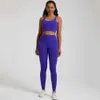 Academia lu alinhada conjunto de ioga de ioga esportes de fiess bra top 2pc Treinamento abrangente jogging women redond r redond u forma lemon gym runnin