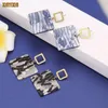 Stud Earrings Fashion Geometric Acrylic For Women White Natural Stone Resin Earring Female Square Jewelry Party Gift