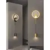 Wall Lamps Bedroom Light Luxury Corridor Long Strip Minimalist Living Room Electric Fan Background Drop Delivery Dhfga